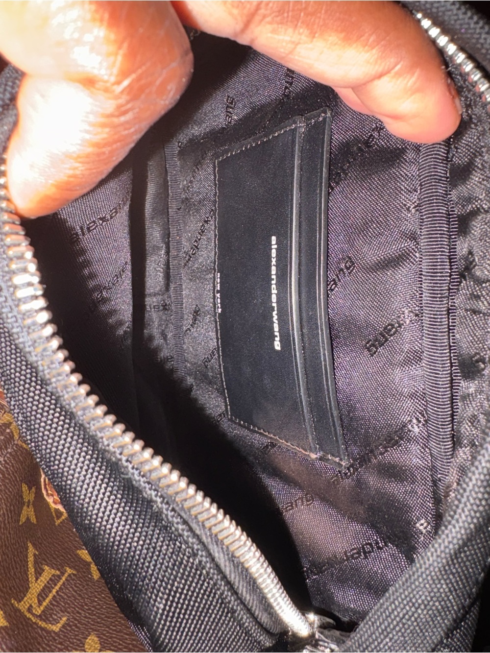 Alexander Wang Black Quilted Crossbody Bag with Logo Strap - Picture 4 of 4